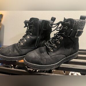 Kohl's Black Leather Ankle Boots